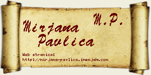 Mirjana Pavlica vizit kartica